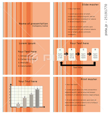 presentation template with colorful pattern  25191770