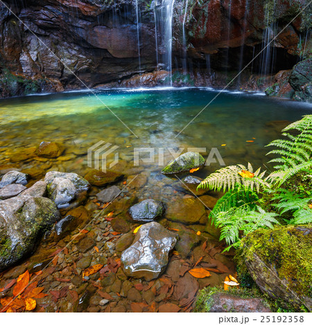 Waterfall Levada das 25 fontes, Madeira Island 25192358