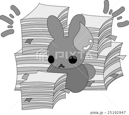 会社員の姿をした可愛いウサギ 25192947