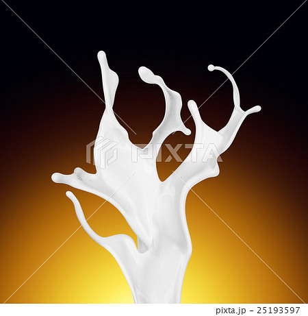 Splash of white fat milk as design element Splash of white fat milk as design element 25193597