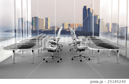 Modern office with windows 25195240