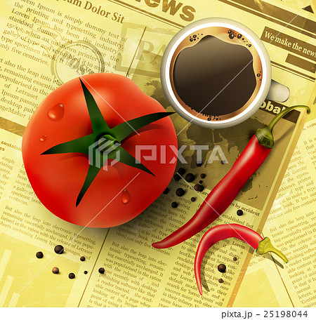 Cup of coffee with vegetables 25198044