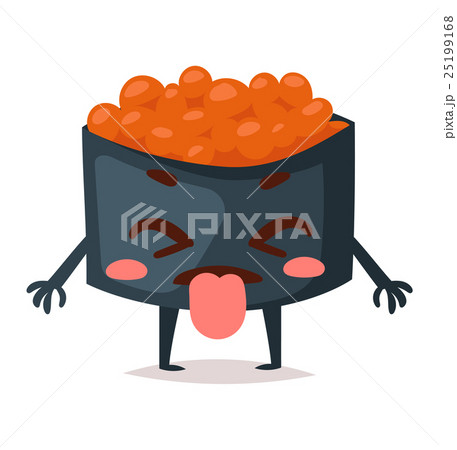 Sushi character vector isolated 25199168