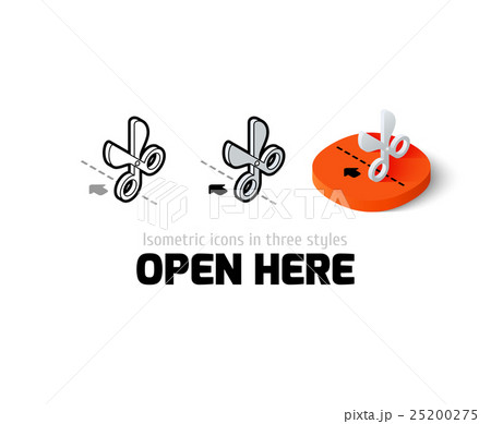 Open here icon in different style Open here icon in different style 25200275