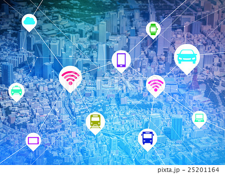 モバイルと交通イメージ 25201164