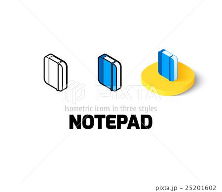 Notepad icon in different style 25201602