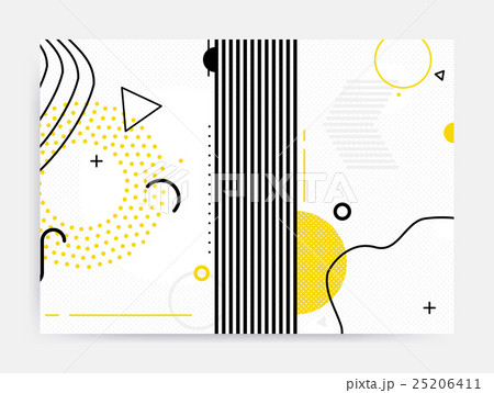 Colorful trend Neo Memphis geometric pattern 25206411