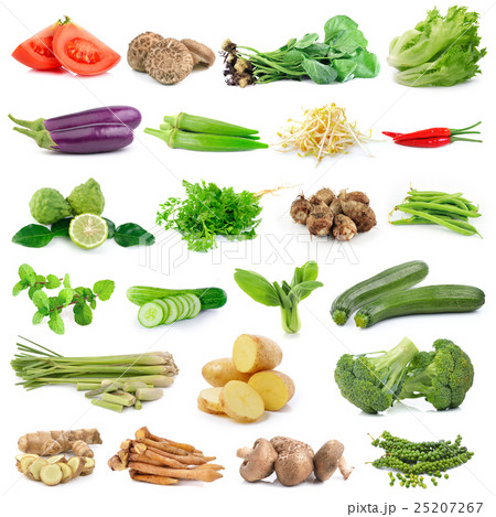 set of vegetable isolated on white background set of vegetable isolated on white background 25207267