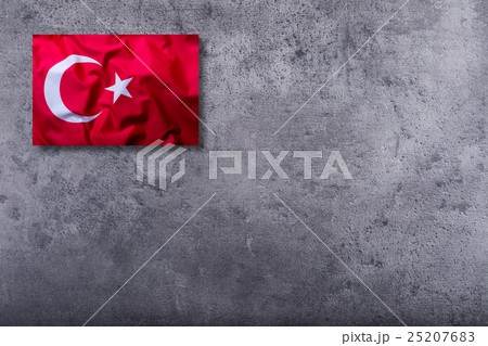Flags of the Turkey on concrete background 25207683
