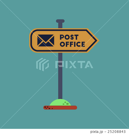 flat icon on background sign post office 25208843
