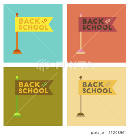 assembly flat icons Back to school flag 25208964