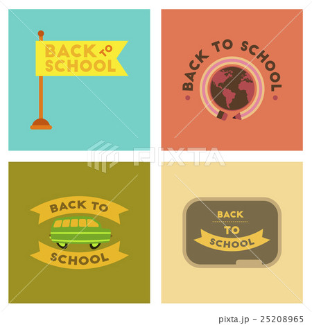 assembly flat icons Back to school pencil Globe assembly flat icons Back to school pencil Globe 25208965