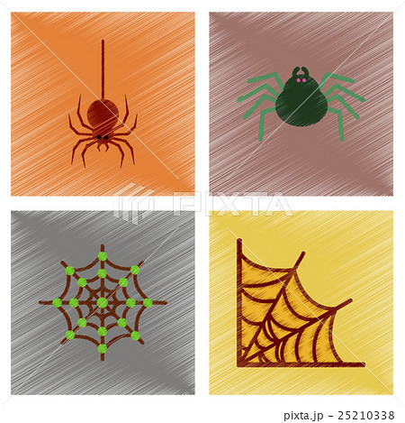 assembly flat shading style icons halloween spider 25210338