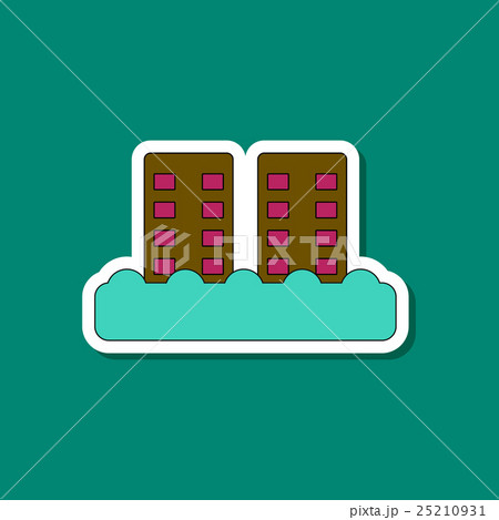 paper sticker on stylish background tsunami paper sticker on stylish background tsunami 25210931