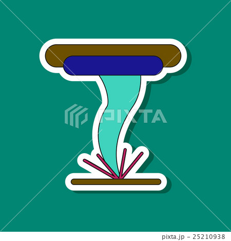 paper sticker on stylish background tornado paper sticker on stylish background tornado 25210938