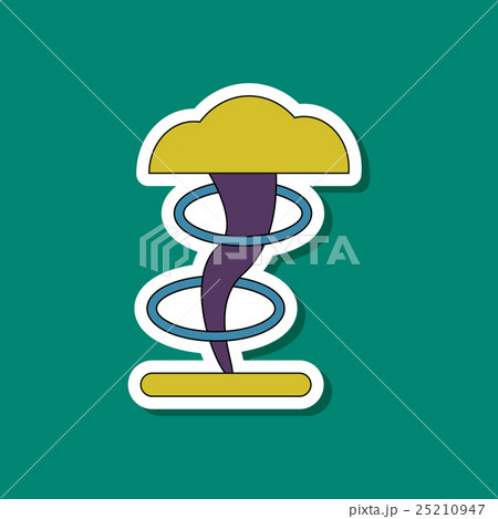 paper sticker on stylish background tornado 25210947