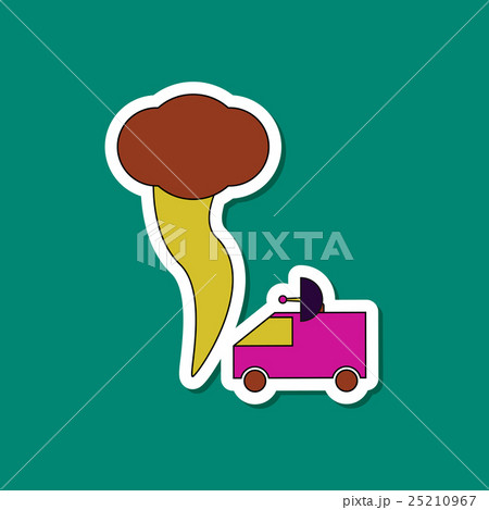 paper sticker on stylish background tornado car paper sticker on stylish background tornado car 25210967