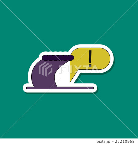 paper sticker on stylish background tsunami paper sticker on stylish background tsunami 25210968