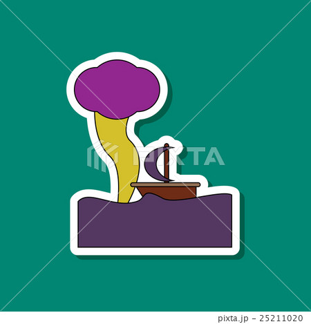 paper sticker on stylish background ship storm paper sticker on stylish background ship storm 25211020