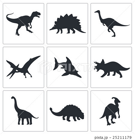 Dinosaurs icons collection Dinosaurs icons collection 25211179