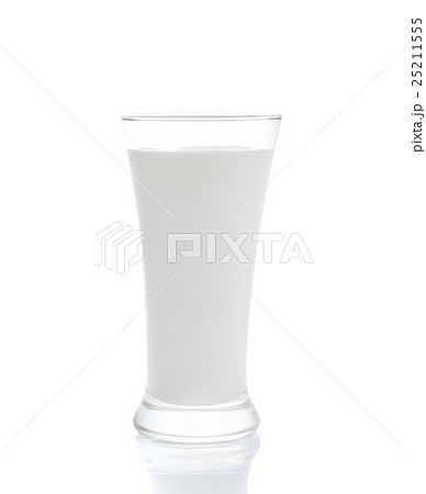 glass of milk isolated on white background glass of milk isolated on white background 25211555