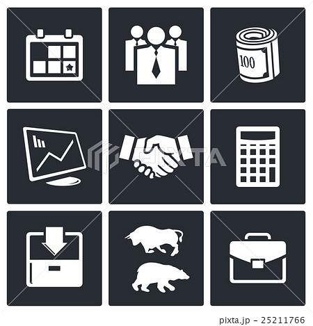 Financial Exchange icon set 25211766