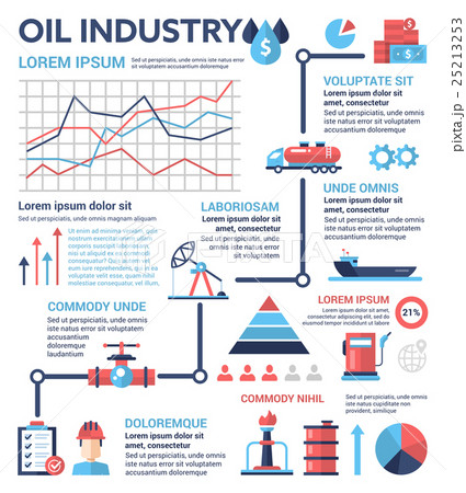 Oil Industry - poster, brochure cover template Oil Industry - poster, brochure cover template 25213253