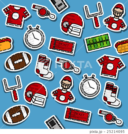 Colored american football pattern Colored american football pattern 25214095