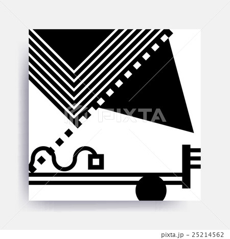 black and white Neo Memphis geometric pattern black and white Neo Memphis geometric pattern 25214562