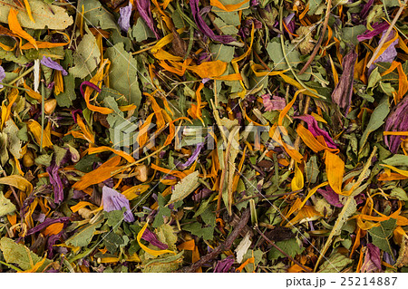 Dried herbal tea leaves 25214887