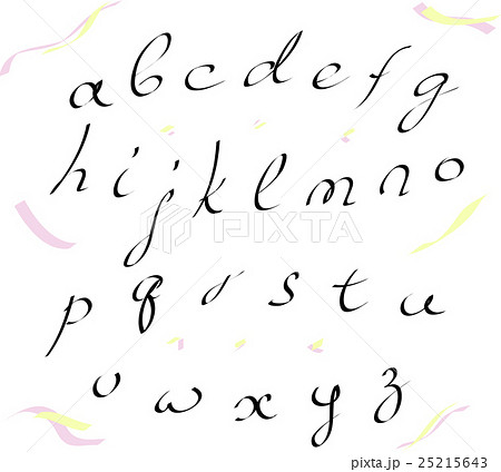 Vector alphabet lowercase written with a brush Vector alphabet lowercase written with a brush 25215643