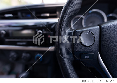 Audio control buttons on modern steering wheel  25218127