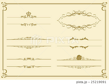 飾り罫 枠のイラスト素材