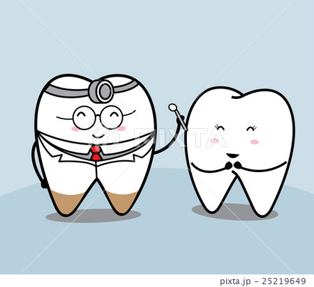 cute cartoon tooth and dentist 25219649