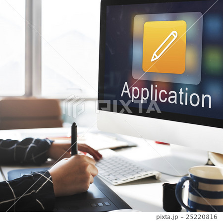 Mobile Application Design Illustrator Creativity Concept 25220816