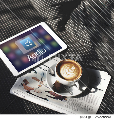 Digital Music Streaming Multimedia Entertainment Online Concept Digital Music Streaming Multimedia Entertainment Online Concept 25220998