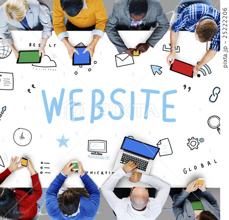 Webpage Browser Digital Icon Symbols Concept Webpage Browser Digital Icon Symbols Concept 25222206