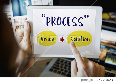 Process Strategy Success Vision Solution Graphic Concept Process Strategy Success Vision Solution Graphic Concept 25223623