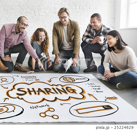 Online Network Connect Global Sharing Media Concept 25224629