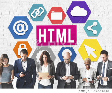 HTML Website Technology Homepage Concept HTML Website Technology Homepage Concept 25224838