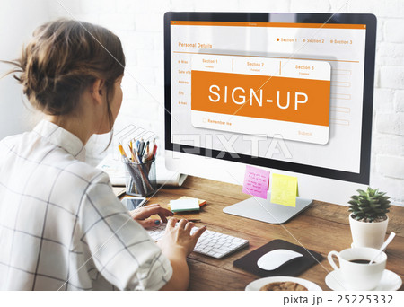 Online Application Registration Form Graphics Concept 25225332