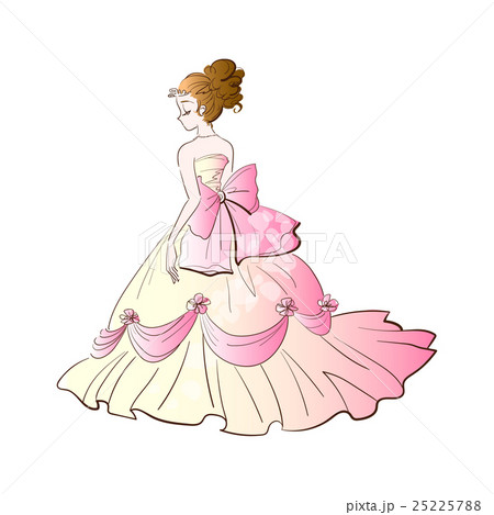 ウェディングドレスのイラスト素材 ウェディングドレスのイラスト素材