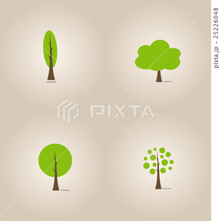 Ecology concept with Abstract trees. Vector illustration. 25226048