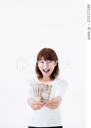 若い女性、お札 25227288