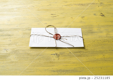 Letter with seal on table Letter with seal on table 25231185