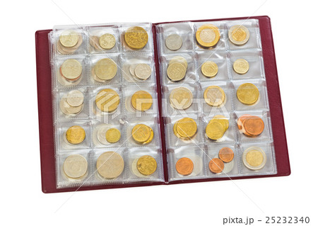 Collection of world money coins in album 25232340
