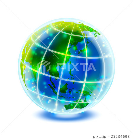 グローバルな世界地図のイラストのイラスト素材