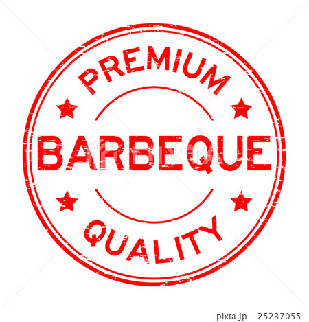 Grunge red premium quality barbeque rubber stamp Grunge red premium quality barbeque rubber stamp 25237055