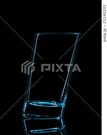 Silhouette of glass for shot on black background Silhouette of glass for shot on black background 25240205
