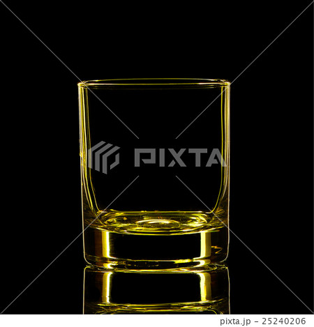 Silhouette of classic glass on black background 25240206